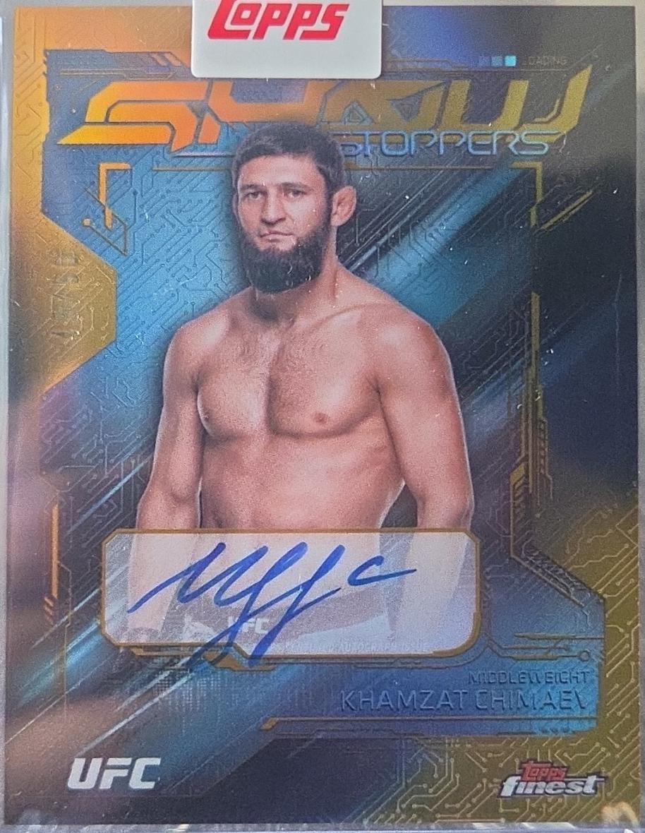Khamzat Chimaev 2025 Topps Finest UFC Showstopper Autographs #SSA-KC Superfractor