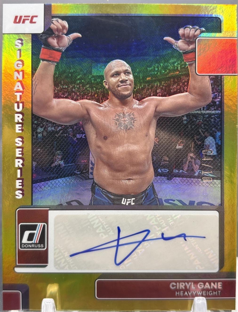 Ciryl Gane 2023 Panini Donruss UFC Signature Series #97 Gold