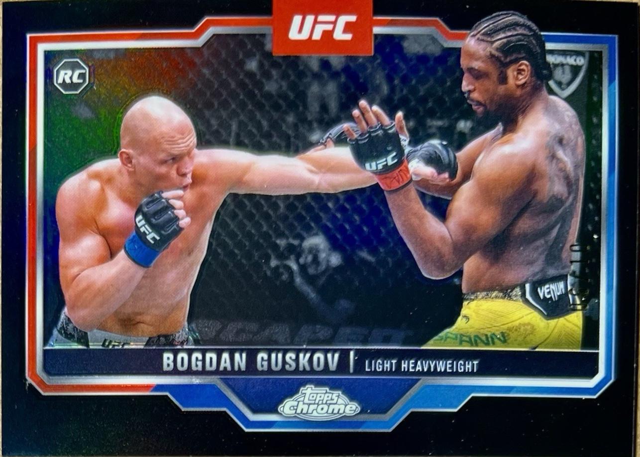 Bogdan Guskov 2025 Topps Chrome UFC Base #115 Black Refractor