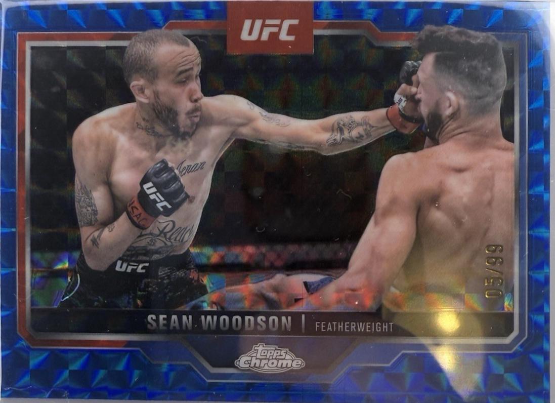 Sean Woodson 2025 Topps Chrome UFC Base #87 Purple Refractor