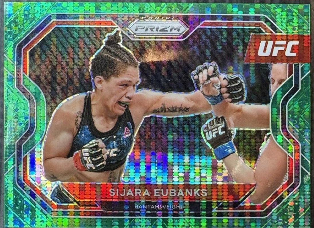 Sijara Eubanks 2021 Panini Prizm UFC Base #157 Green Pulsar