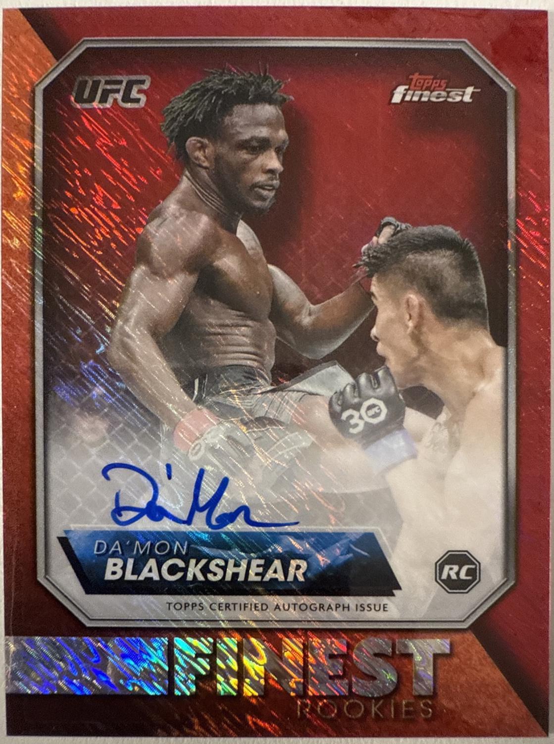 Da'Mon Blackshear 2024 Topps Finest UFC Rookie Finest Autographs #RFA-DB Red Shimmer Refractor