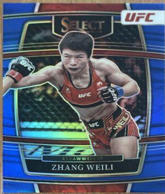 Zhang Weili 2022 Panini Select UFC Concourse #9 Blue Prizm