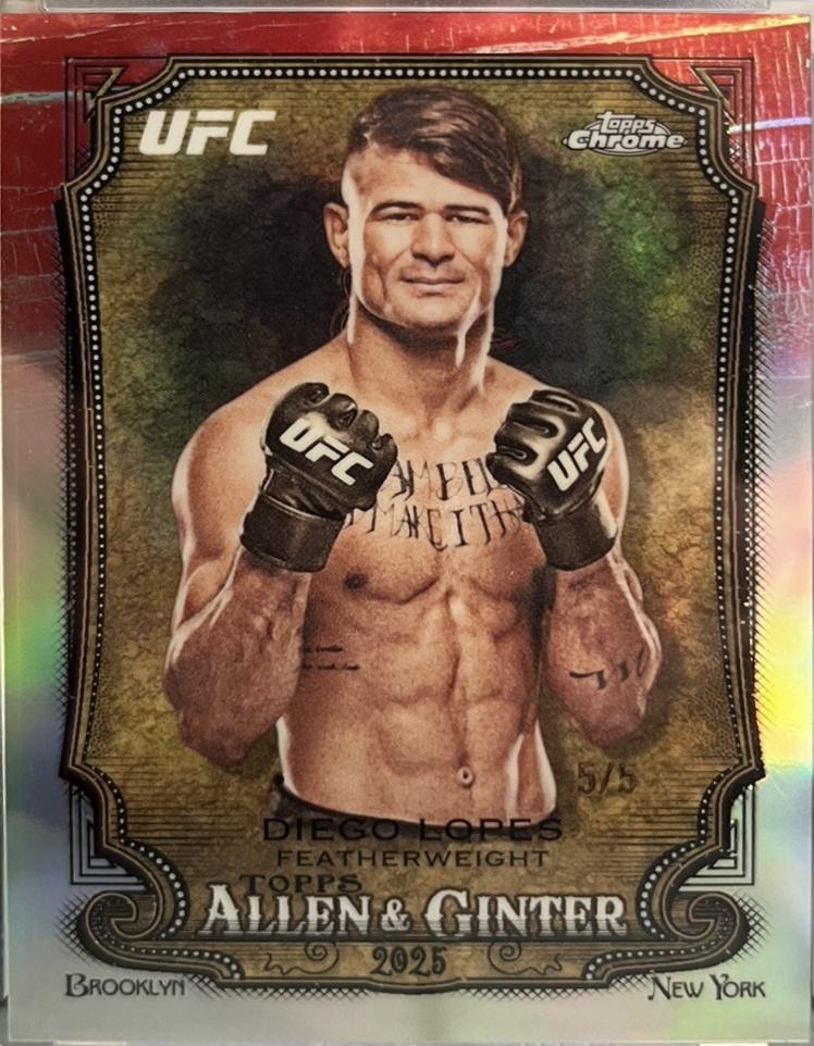 Diego Lopes 2026 Topps Chrome UFC Allen & Ginter #AG-19 Orange Refractor