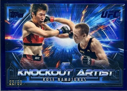 Rose Namajunas 2025 Topps Knockout UFC Knockout Artists #KA-19 Platinum