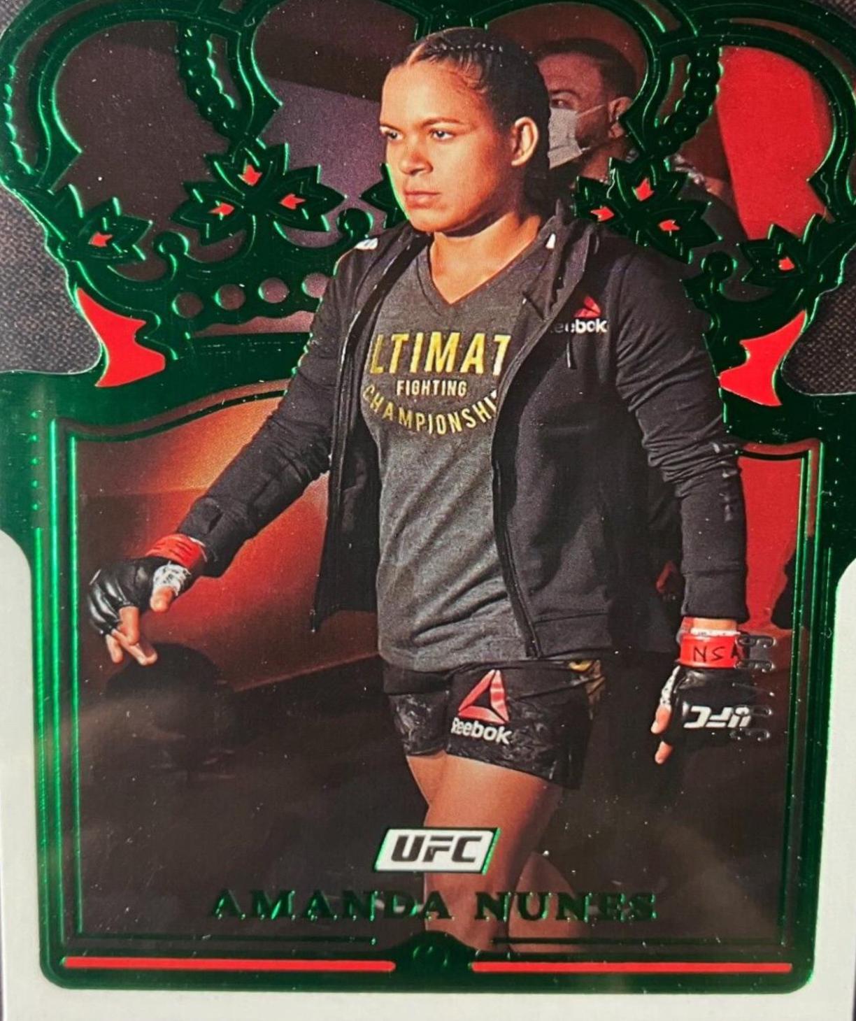 Amanda Nunes 2022 Panini Chronicles UFC Base Crown Royale #112 Green