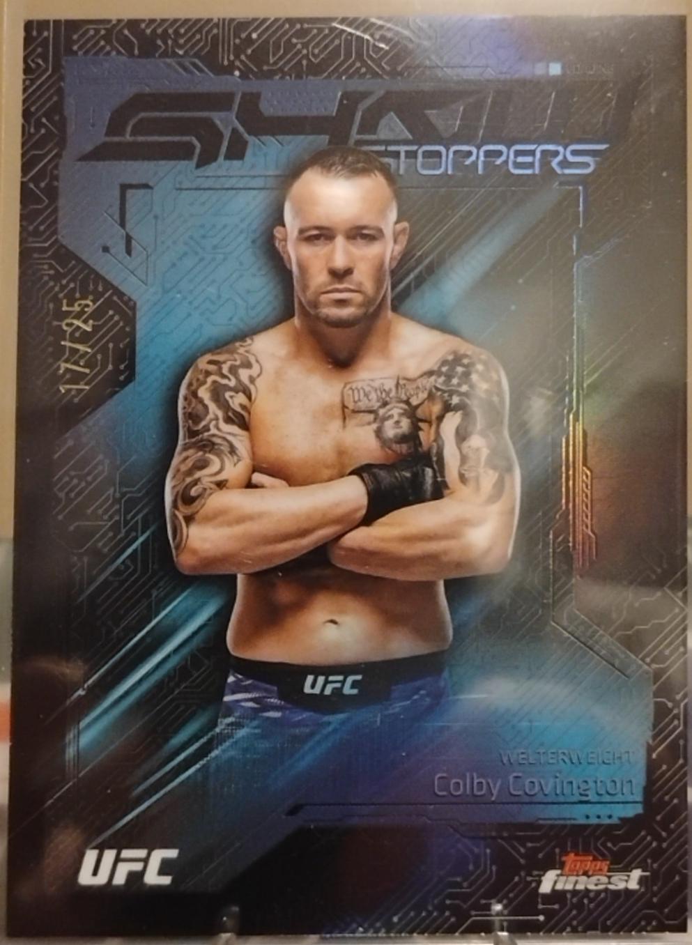 Colby Covington 2025 Topps Finest UFC Showstoppers #SS-17 Black Refractor