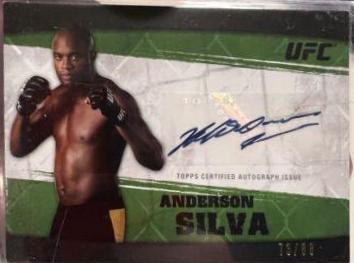 Anderson Silva 2010 Topps UFC Knockout Autographs #A-AS Green