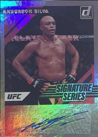 Anderson Silva 2022 Panini Donruss UFC Signature Series #90 Green Flood