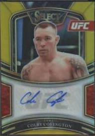 Colby Covington 2021 Panini Select UFC Signatures #2 Gold Prizms