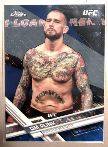 CM Punk 2017 Topps Chrome UFC Base #18 Blue Wave