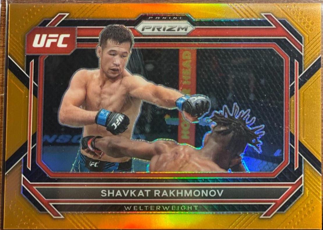 Shavkat Rakhmonov 2023 Panini Prizm UFC Base #81 Orange