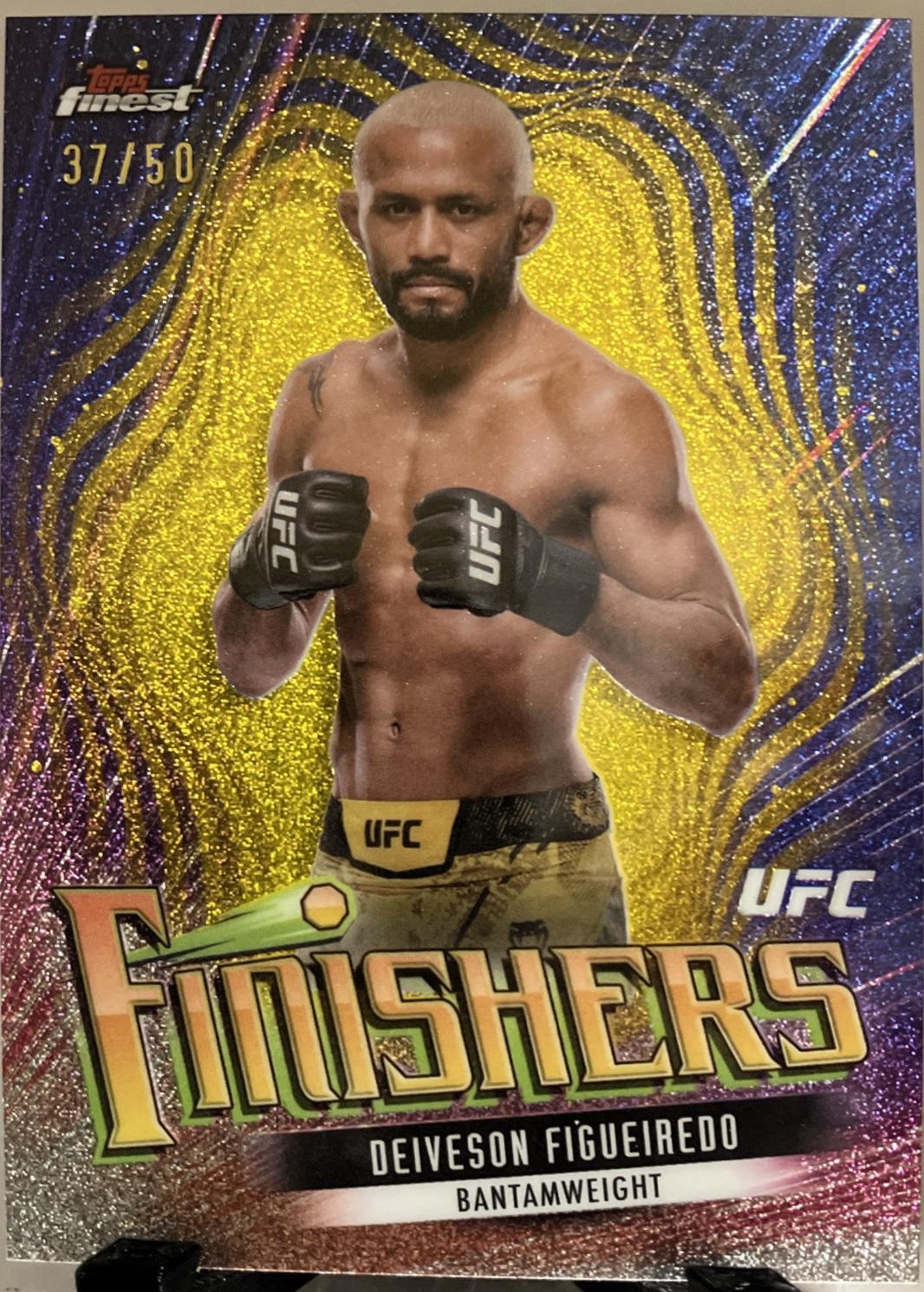 Deiveson Figueiredo 2024 Topps Finest UFC Finishers #FIN-8 Gold Refractor