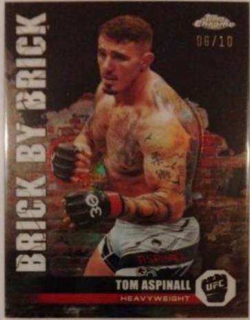 Tom Aspinall 2024 Topps Chrome UFC Brick by Brick #BYB-1 Black Refractor