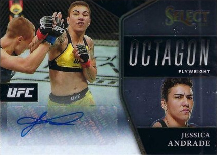 Jessica Andrade 2021 Panini Select UFC Octagon Action Signatures #8 Black Disco Prizms