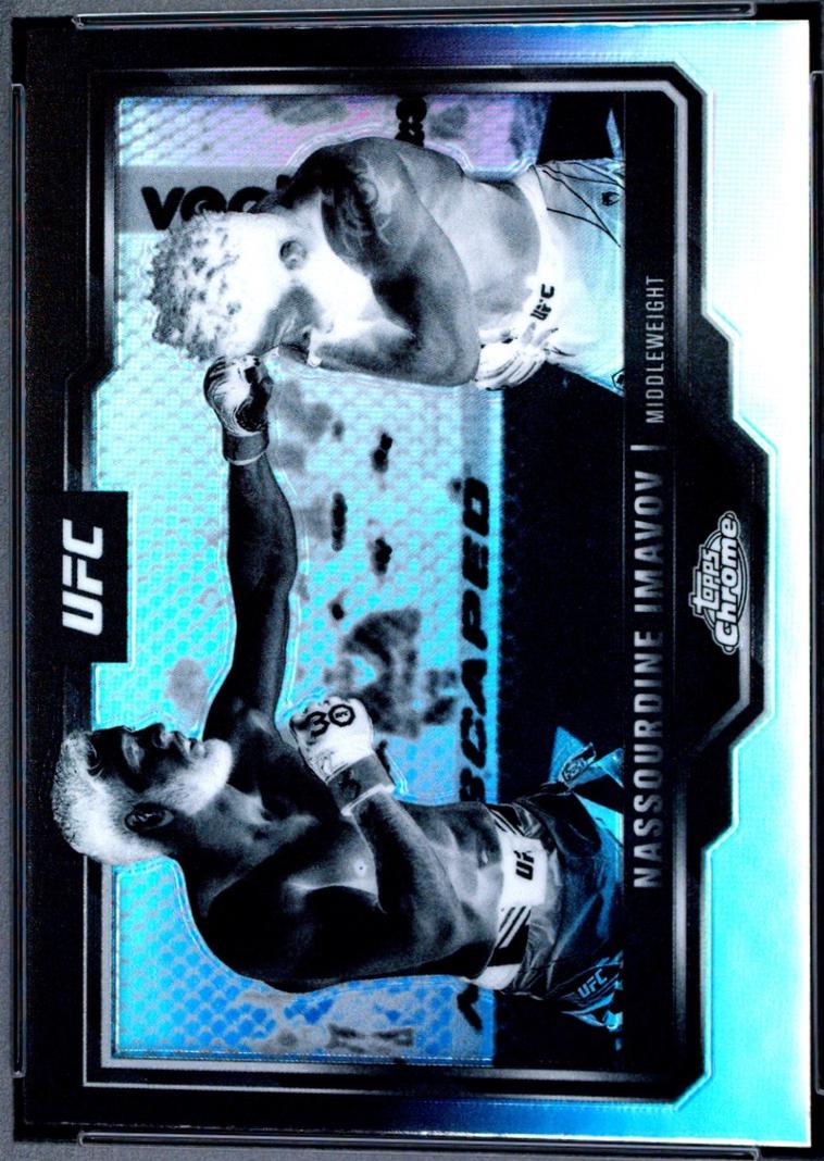 Nassourdine Imavov 2025 Topps Chrome UFC Base #155 Negative Refractor