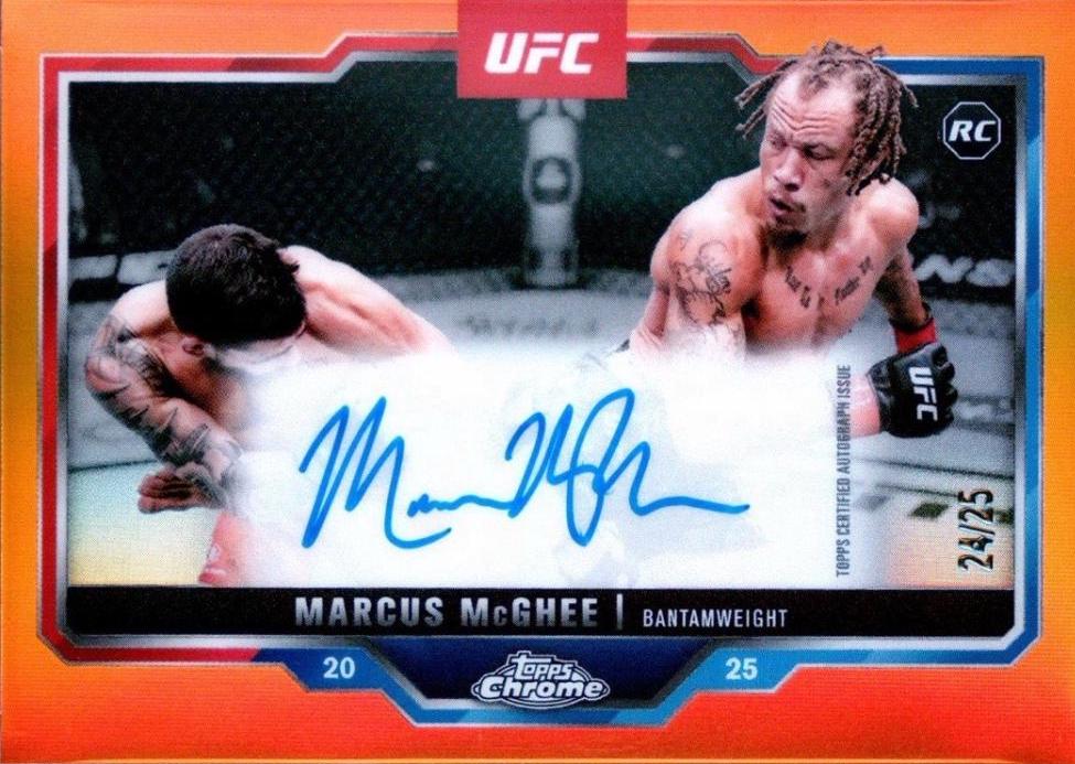 Marcus McGhee 2025 Topps Chrome UFC Chrome Rookie Autographs #CRA-MM Orange Refractor