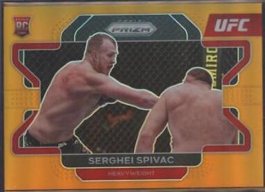 Serghei Spivac 2022 Panini Prizm UFC Base #70 Orange