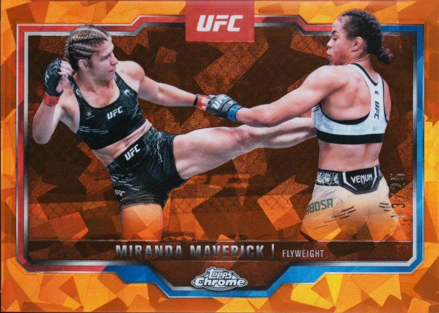 Miranda Maverick 2025 Topps Chrome Sapphire UFC Base Sapphire #5 Orange Sapphire