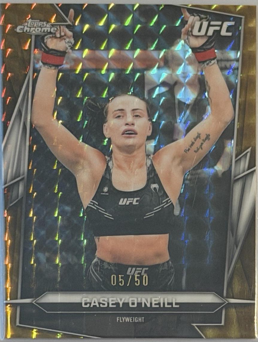 Casey O'Neill 2026 Topps Chrome UFC Base #81 Gold Geometric Refractor