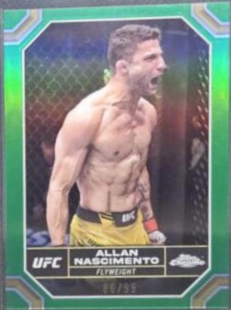 Allan Nascimento 2024 Topps Chrome UFC Base #13 Green Refractor