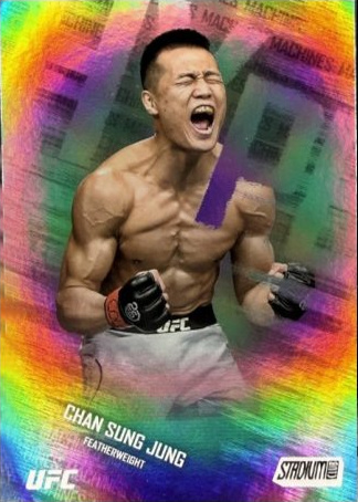 Chan Sung Jung 2025 Topps Stadium Club UFC Hype Machines #HM-16 Gold Rainbow