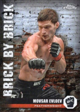 Movsar Evloev 2024 Topps Chrome UFC Brick by Brick #BYB-8 Black Refractor