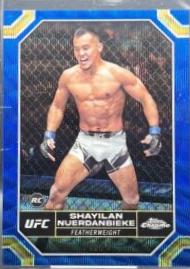 Shayilan Nuerdanbieke 2024 Topps Chrome UFC Base #182 Blue Wave Refractor