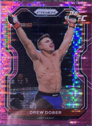 Drew Dober 2021 Panini Prizm UFC Base #22 Pink Pulsar