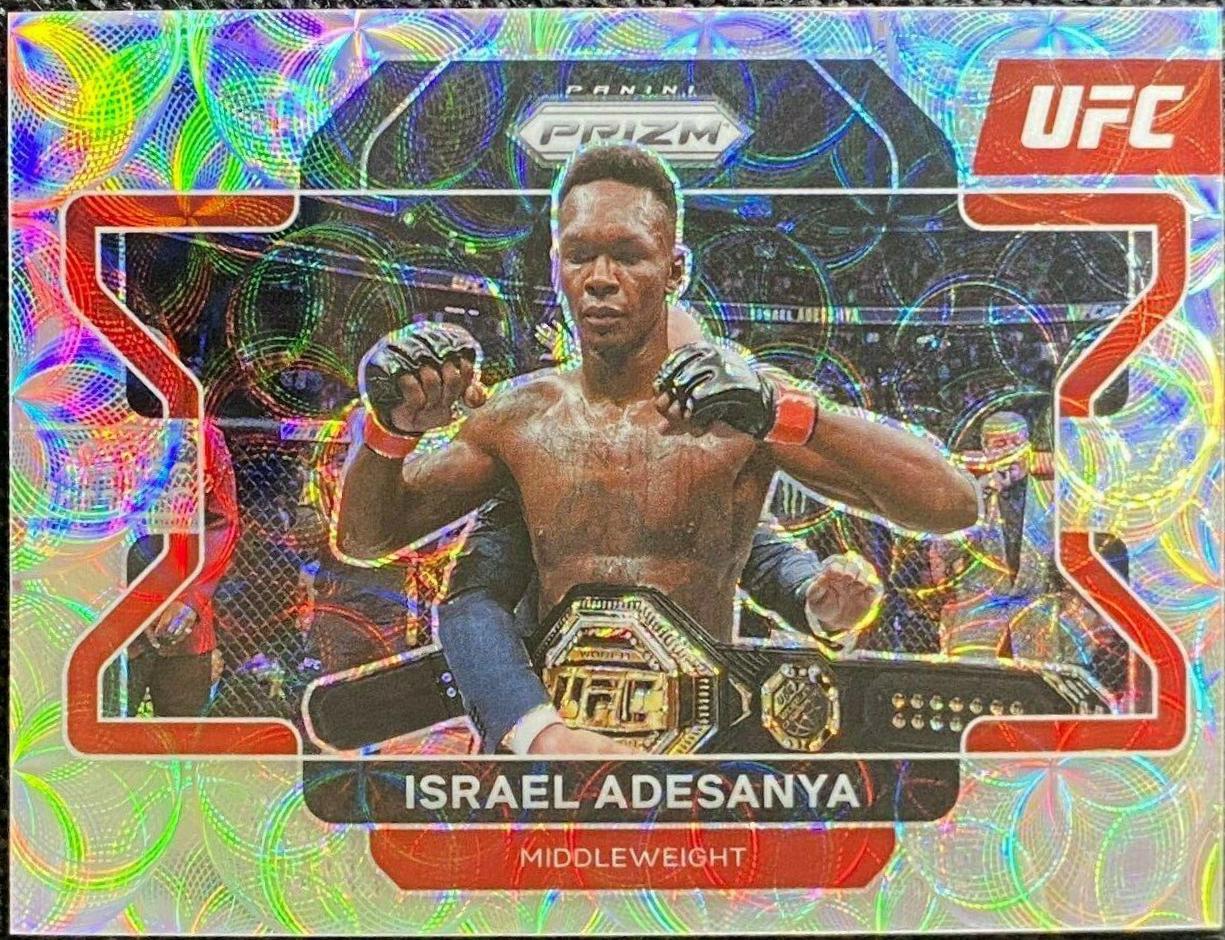 Israel Adesanya 2022 Panini Prizm UFC Base #23 Premium