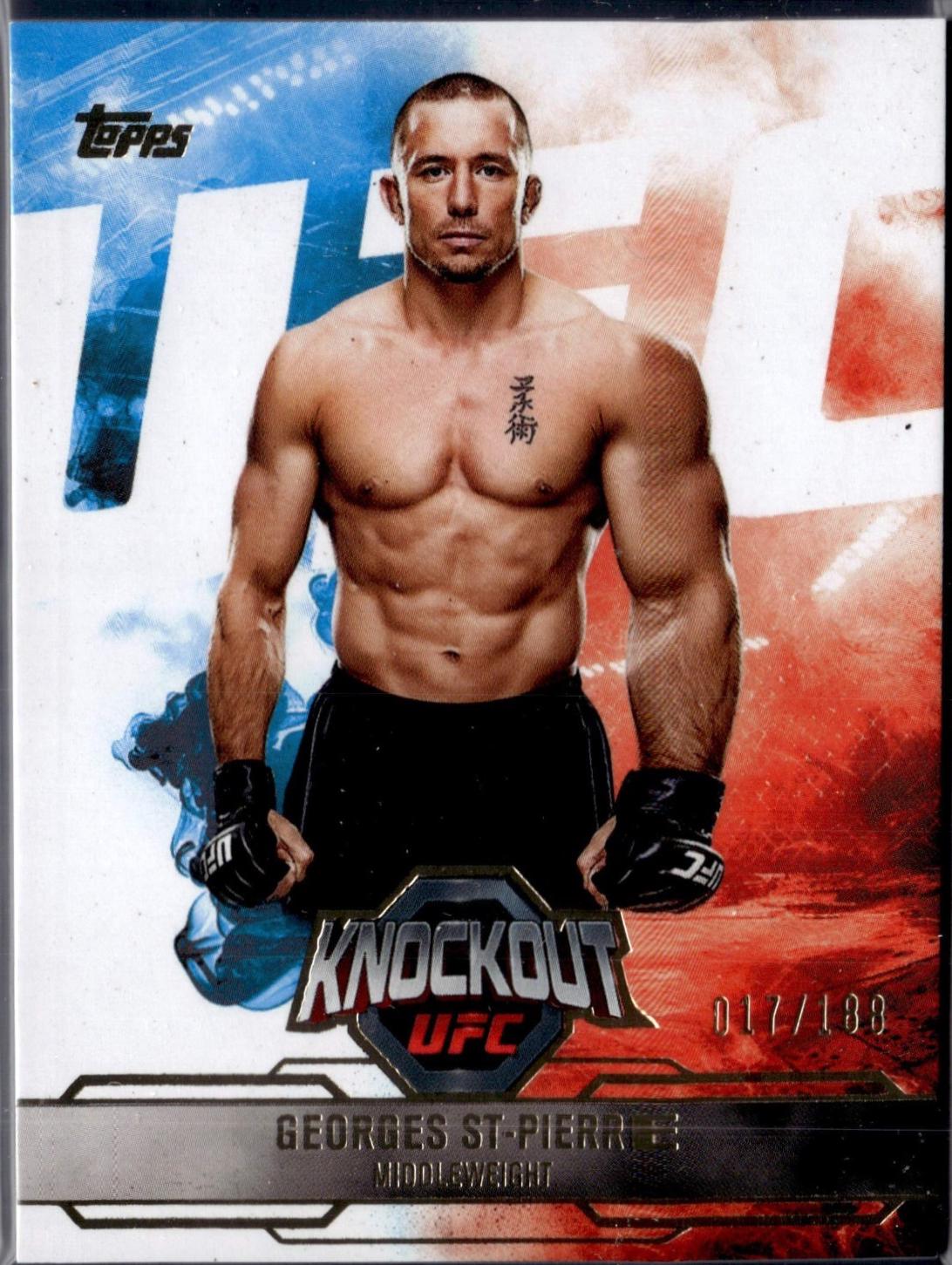 Georges St-Pierre 2025 Topps Knockout UFC Base #38 Gold