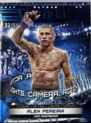 Alex Pereira 2024 Topps Knockout UFC Action (Lights, Camera, Action) #ACT-11 Blue