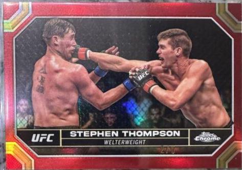 Stephen Thompson 2024 Topps Chrome UFC Base #180 Red Refractor