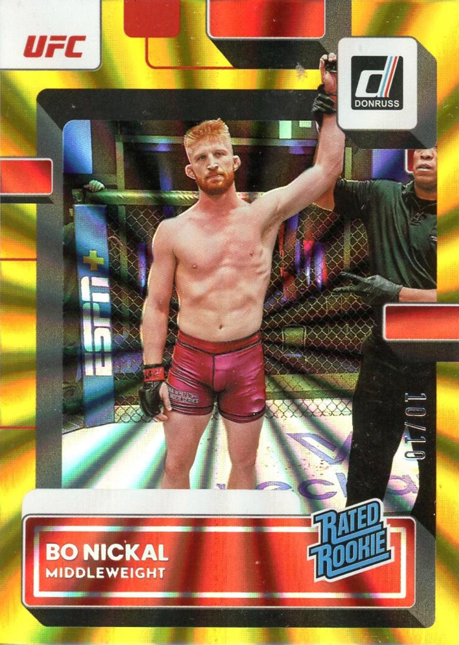 Bo Nickal 2023 Panini Donruss UFC Base #203 Gold Laser