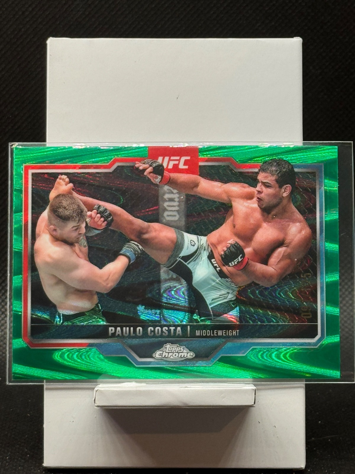 Paulo Costa 2025 Topps Chrome UFC Base #153 Green Wave