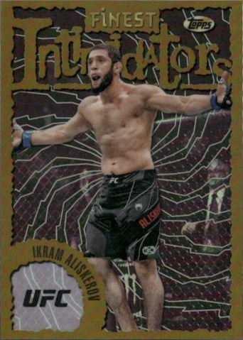 Ikram Aliskerov 2024 Topps Finest UFC Intimidators #INT-25 Tangerine Glitter Refractor