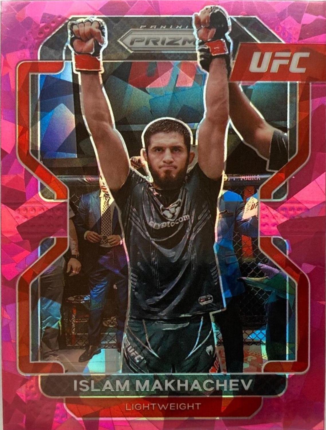 Islam Makhachev 2022 Panini Prizm UFC Base #125 Pink Ice