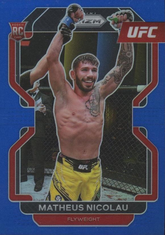 Matheus Nicolau 2022 Panini Prizm UFC Base #168 Blue