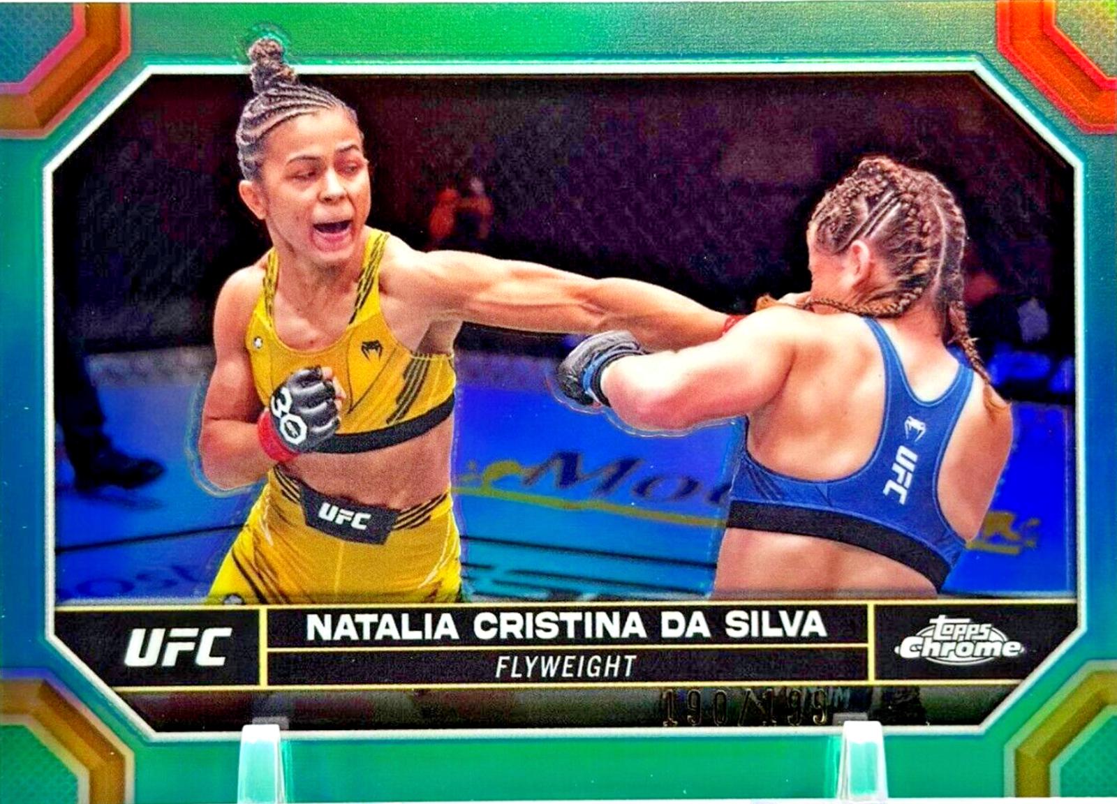 Natalia Silva 2024 Topps Chrome UFC Base #146 Aqua Refractor