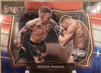 Dustin Poirier 2023 Panini Select UFC Octagonside #272 Red Blue Prizm