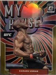 Kamaru Usman 2022 Panini Donruss Optic UFC My House #6 Gold