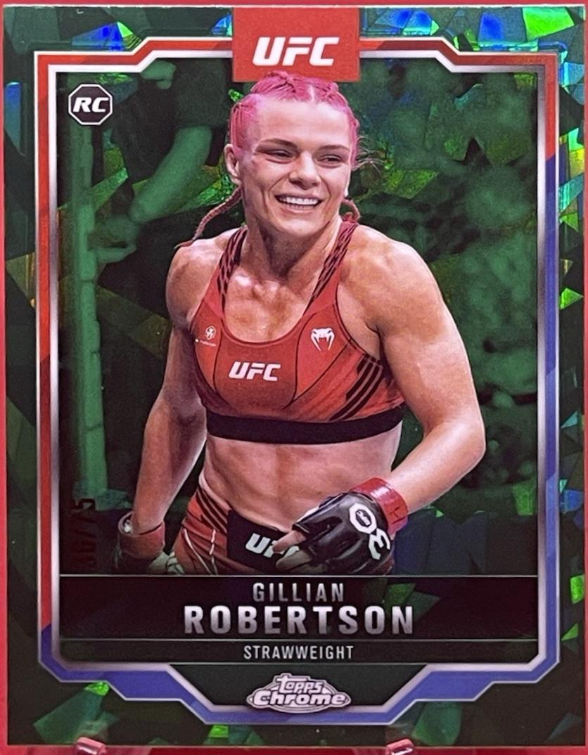 Gillian Robertson 2025 Topps Chrome Sapphire UFC Base Sapphire #158 Green Sapphire