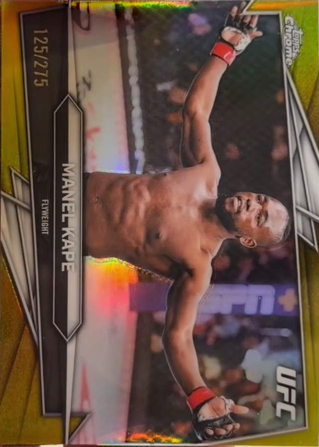 Manel Kape 2026 Topps Chrome UFC Base #147 Black Ray Wave Refractor
