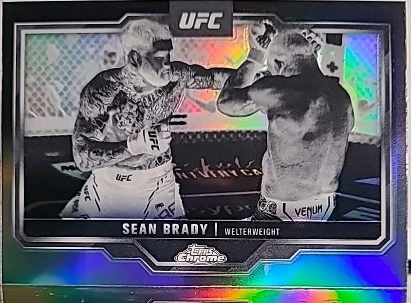 Sean Brady 2025 Topps Chrome UFC Base #173 Negative Refractor