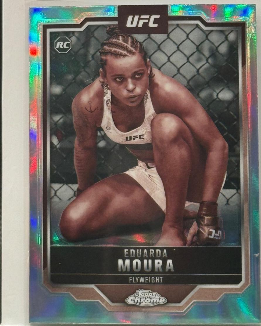 Eduarda Moura 2025 Topps Chrome UFC Base #24 Sepia Refractor