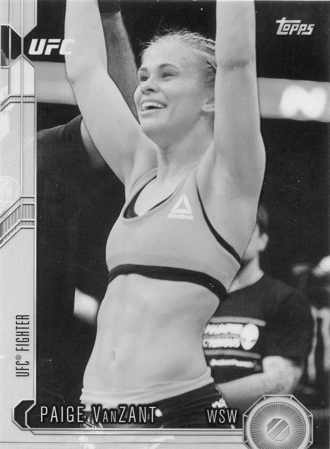 Paige VanZant 2015 Topps UFC Chronicles Base #257 Black and White
