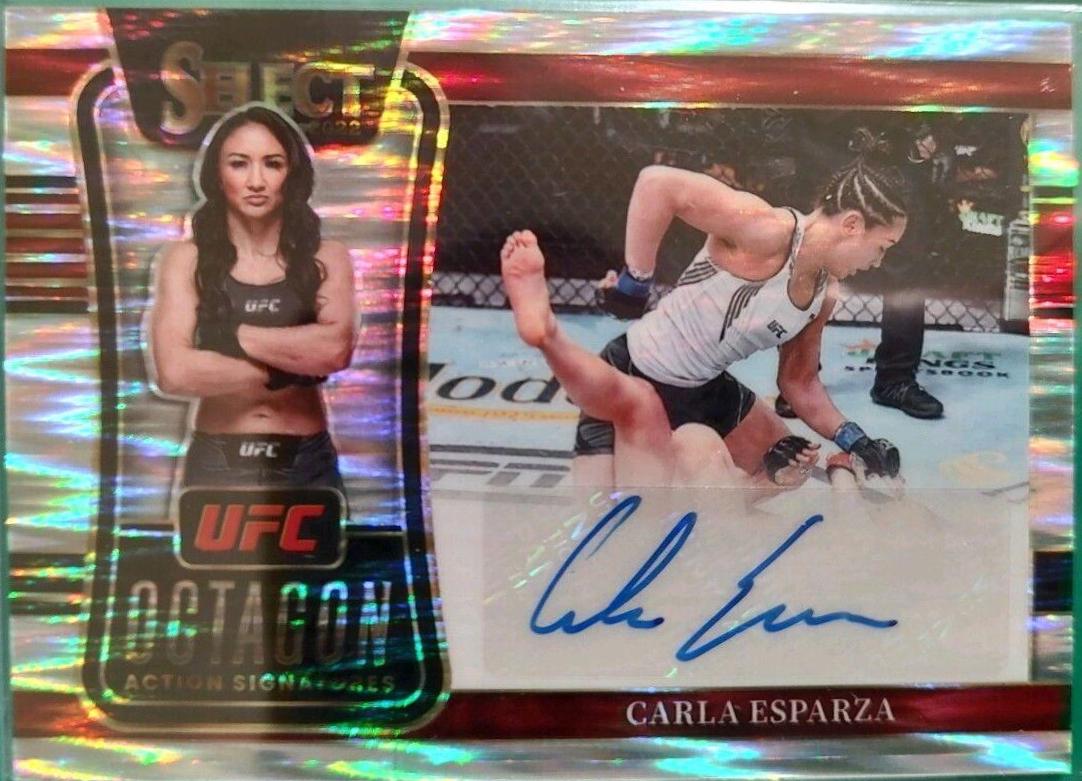 Carla Esparza 2022 Panini Select UFC Octagon Action Signatures #8 Flash