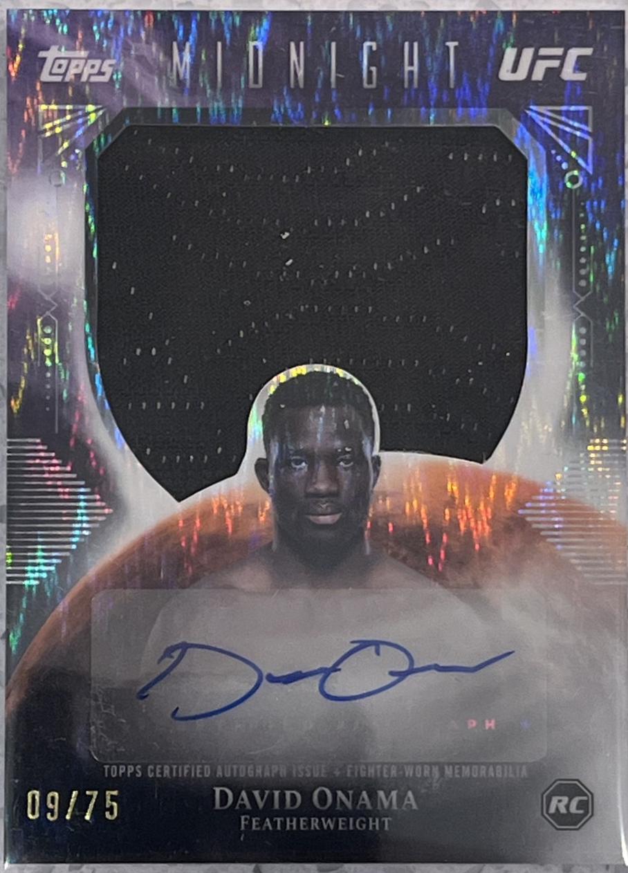 David Onama 2026 Topps Midnight UFC Rookie Relic Autographs #RRA-DO Dusk