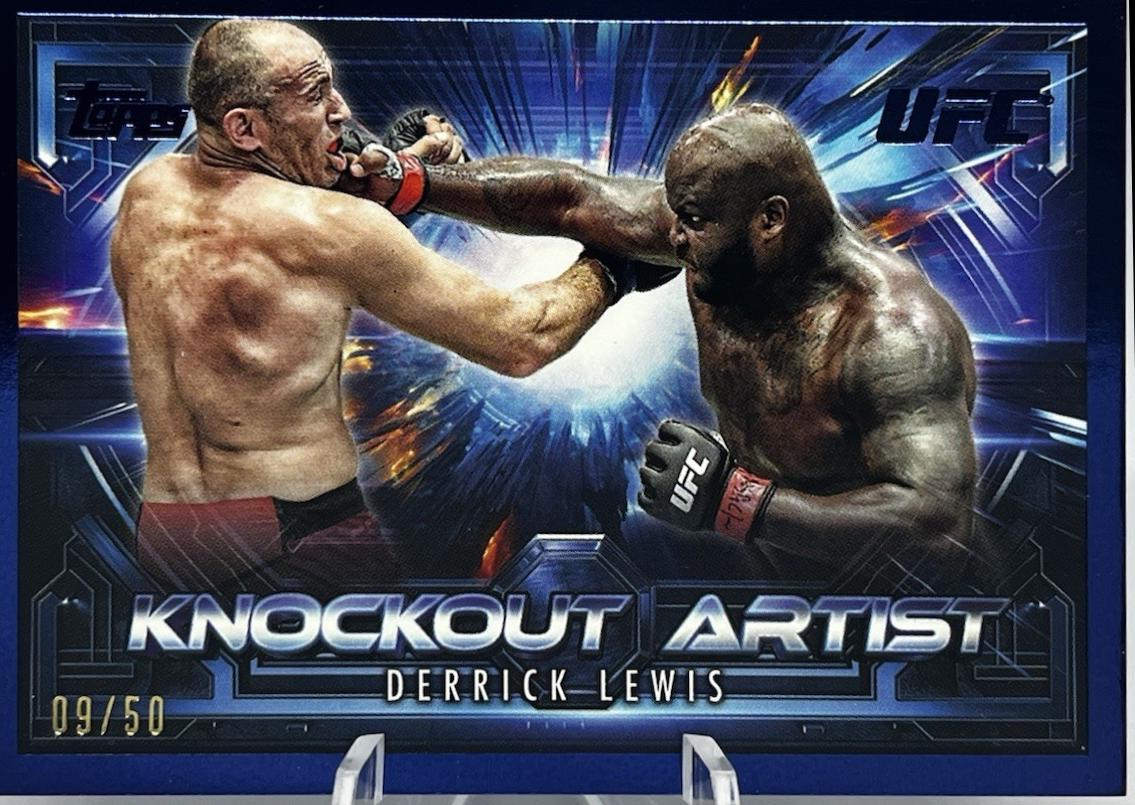 Derrick Lewis 2025 Topps Knockout UFC Knockout Artists #KA-2 Blue