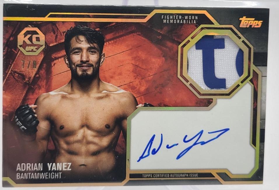 Adrian Yanez 2025 Topps Knockout UFC Knockout Autograph Relics #KAR-AY Gold